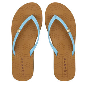 Qwave Ladies' Medallion Sandals, Blue, Size 10/11